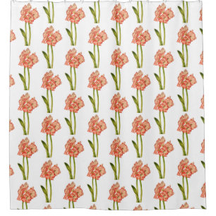 Candy Cane Lilies on a Shower Curtain
