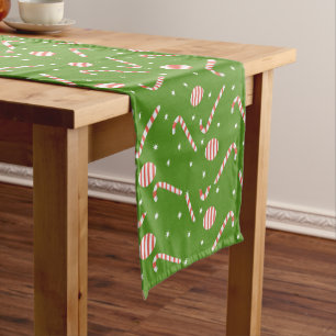 Candy Cane Magic Short Table Runner