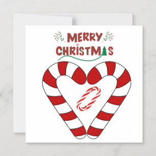 Candy Cane Magnetic Invitation