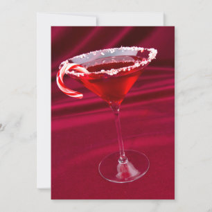 Candy Cane Martini Invitation