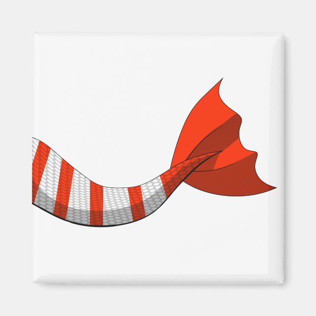 Candy Cane Mermaid Tail V2 Magnet (Front)
