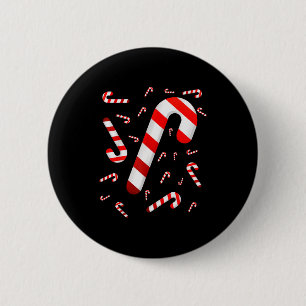 Candy Cane Merry And Bright Red And White Candy Co 6 Cm Round Badge