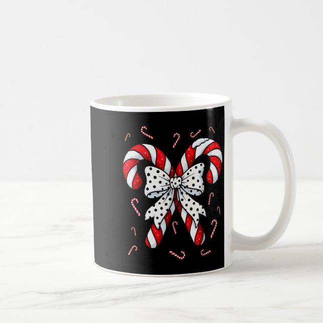 Candy Cane Merry And Bright Red And White Candy Co Coffee Mug (Right)
