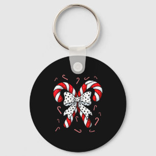 Candy Cane Merry And Bright Red And White Candy Co Key Ring