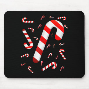 Candy Cane Merry And Bright Red And White Candy Co Mouse Mat