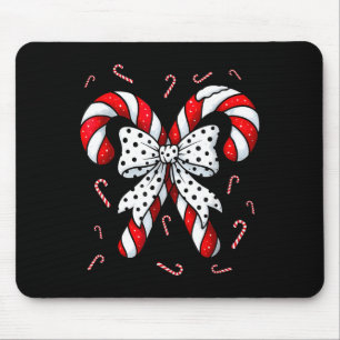 Candy Cane Merry And Bright Red And White Candy Co Mouse Mat
