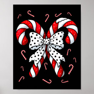 Candy Cane Merry And Bright Red And White Candy Co Poster