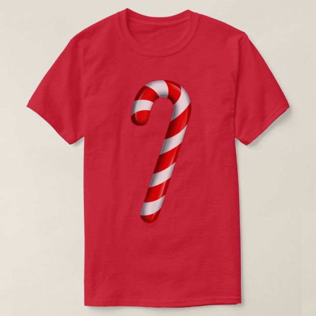 Candy Cane Merry and Bright Red and White Candy Co T-Shirt (Design Front)