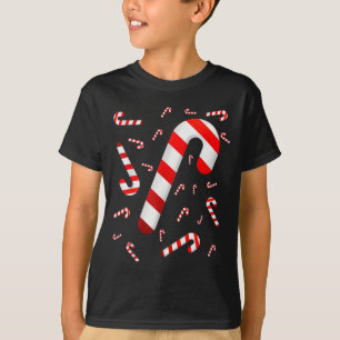 Candy Cane Merry And Bright Red And White Candy Co T-Shirt