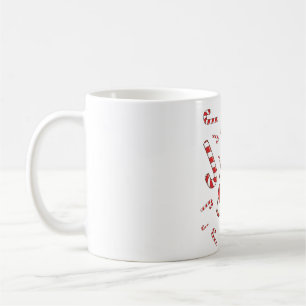 Candy Cane Merry And Bright Red And White Candy Coffee Mug