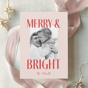 Candy Cane Merry & Bright Christmas Photo Holiday Card