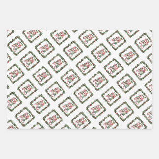 Candy Cane Merry Christmas Letters Flat Sheet