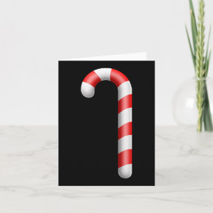 Candy Cane Merry Christmas Lights Cute Santa Hat P Card