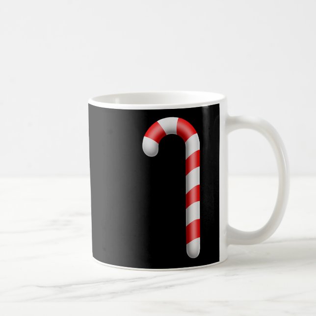 Candy Cane Merry Christmas Lights Cute Santa Hat P Coffee Mug (Right)