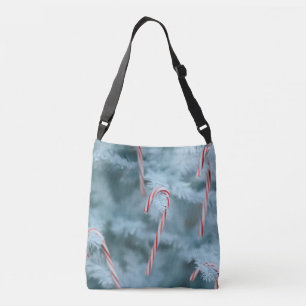 Candy Cane on Tree Crossbody Bag