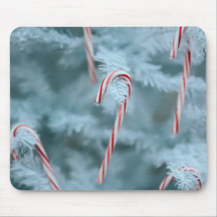 Candy Cane on Tree Mouse Mat