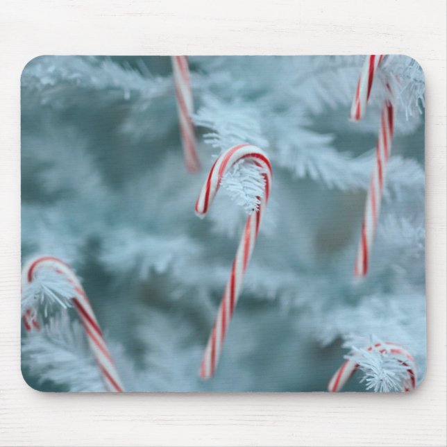 Candy Cane on Tree Mouse Mat (Front)