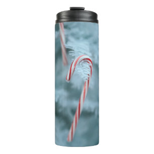 Candy Cane on Tree Thermal Tumbler