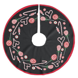 Candy Cane Pattern Christmas Tree Skirt