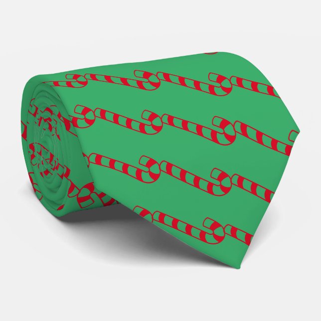 Candy Cane Pattern Tie (Rolled)
