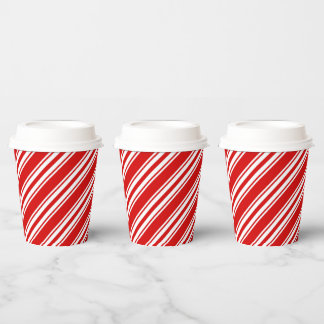 candy cane patterned paper cups