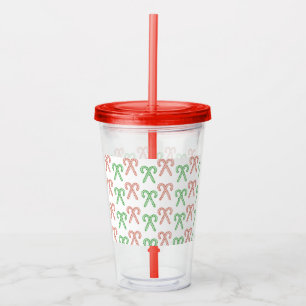 Candy cane/peppermint acrylic tumbler