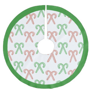 Candy cane/peppermint brushed polyester tree skirt
