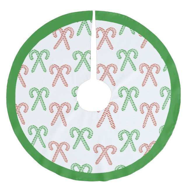 Candy cane/peppermint brushed polyester tree skirt (Front)
