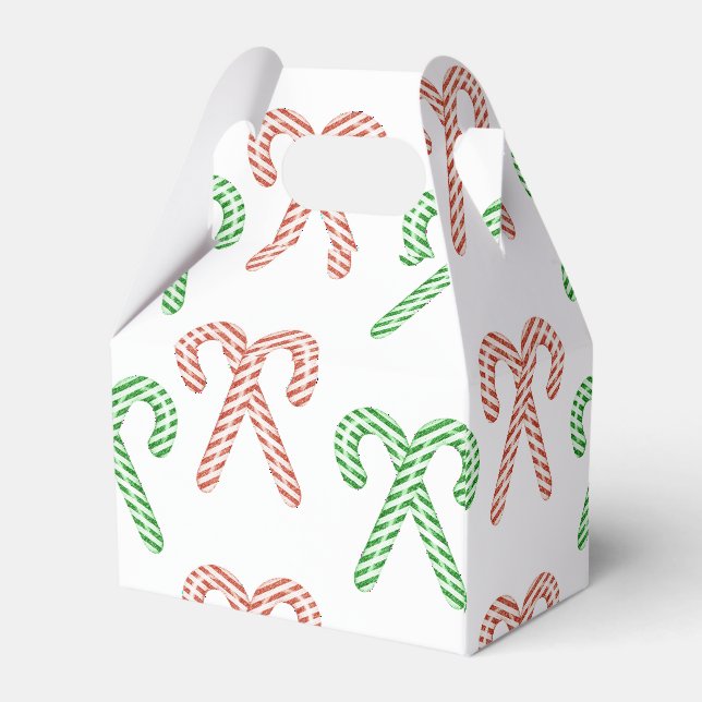 Candy cane/peppermint favour box (Back Side)