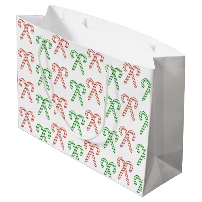 candy cane/peppermint Gift Bag (Back Angled)