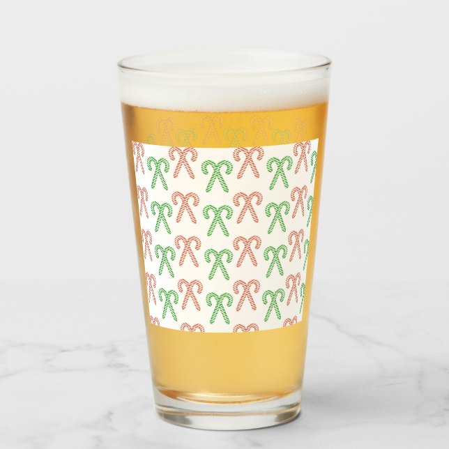 Candy cane/peppermint  glass (Front Filled)