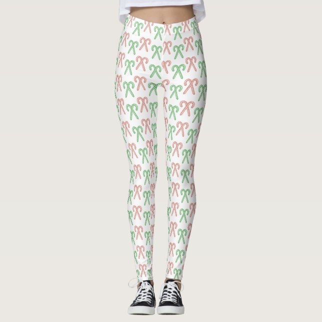 Candy cane/peppermint leggings (Front)