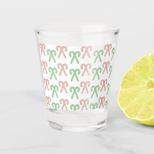 Candy cane/peppermint shot glass