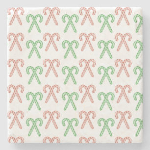Candy cane/peppermint stone coaster