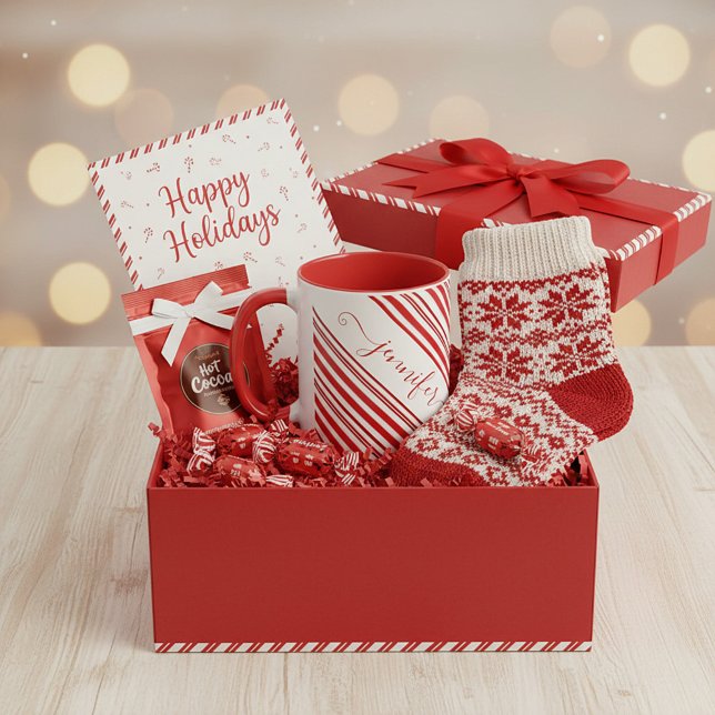 Candy cane personalised Mug (Creator Uploaded)