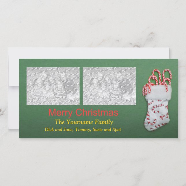 Candy Cane Photo Card (Front)