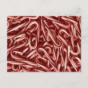 Candy Cane pile Postcard