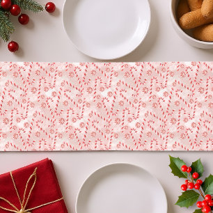 Candy Cane pink Christmas Short Table Runner