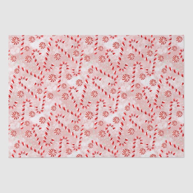 Candy Cane pink Wrapping Paper (Front)