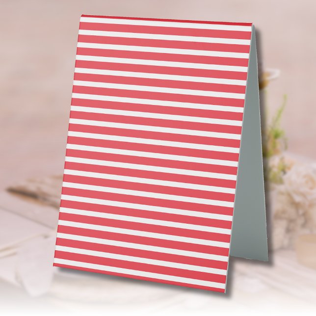 Candy Cane Red and White Simple Horizontal Striped (Creator Uploaded)