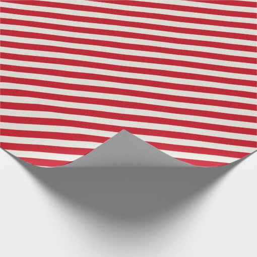 Candy Cane Red and White Striped Wrapping Paper Zazzle