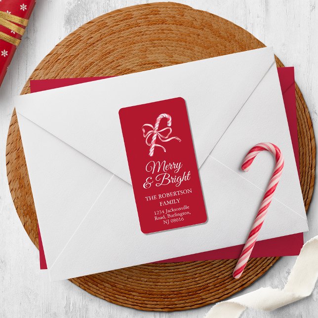 Candy Cane Return Address Sticker (Creator Uploaded)