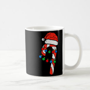 Candy Cane Santa Hat Christmas Lights Xmas Men Wom Coffee Mug