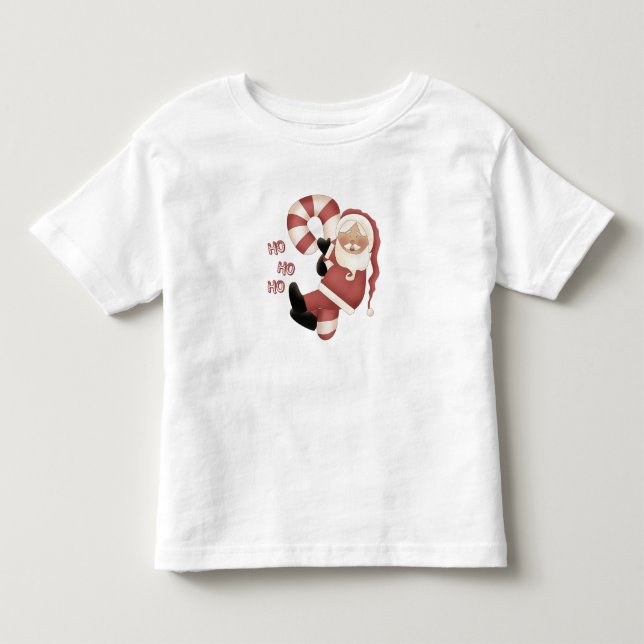 Candy Cane Santa Toddler T-Shirt (Front)