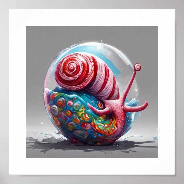 Candy cane snail poster (Front)