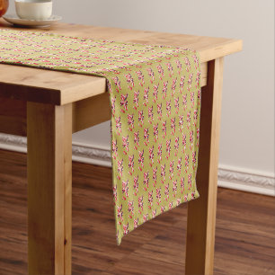 CANDY CANE SNAKE table runner on VEGAS GOLD