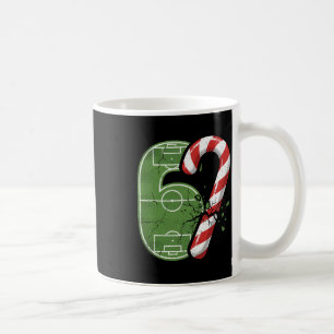 Candy Cane Soccer Field 67 Cracked Funny Christmas Coffee Mug