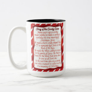 Candy Cane Story Two-Tone Coffee Mug