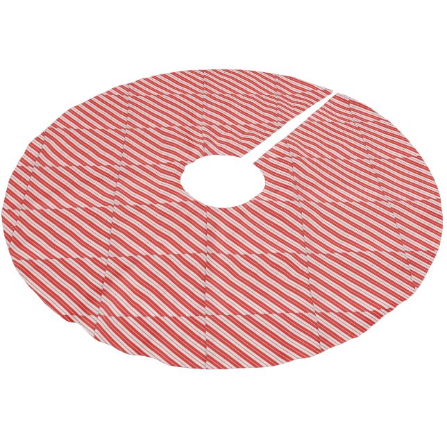 Candy Cane Stripe Christmas Tree Skirt (Angled)