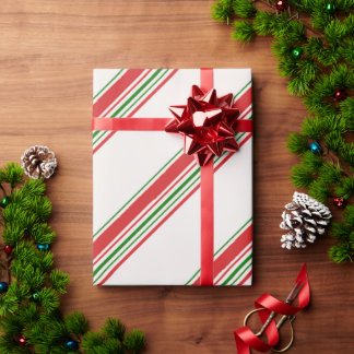 Candy Cane Stripe Christmas Wrapping Pap Paper